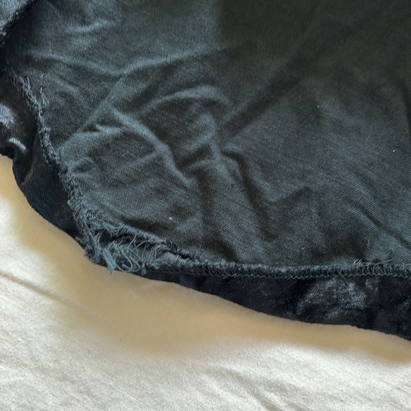 Free People Black Velvet A Line Mini Skirt with Zipper - Picture 4 of 4